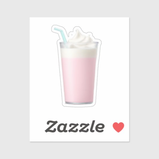 Pink Milkshake Emoji Sticker (Vel)