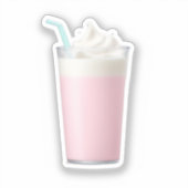 Pink Milkshake Emoji Sticker (Voorkant)