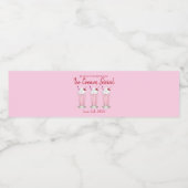 Pink Milkshake Ice Cream Social Birthday Party Waterfles Etiket (Enkel label)