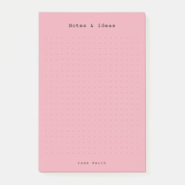 Pink minimalist and personalized retro aesthetic  post-it® notes