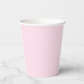Pink Minimalist Birthday Party Paper Cup Papieren Bekers (Achterkant)