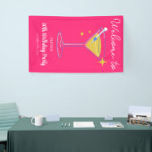 Pink Minimalist Girly 30th Birthday Sign Banner (Beurs)