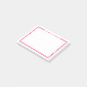 Pink Minimalist Monogram Post-it® Notes (Schuin)