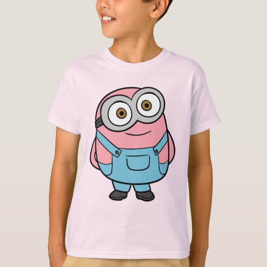 Pink Minion Cartoon Fanart T-shirt (Voorkant)