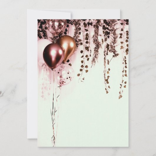 Pink Mink Roos Gold Lights Rustiek Baby shower Kaart (Achterkant)