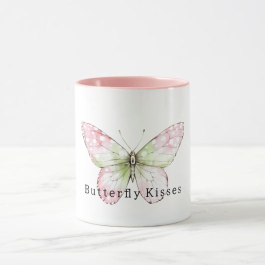 Pink Mint Butterfly Kisses Mok (Midden)