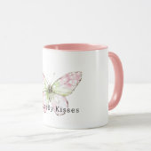 Pink Mint Butterfly Kisses Mok (Voorkant rechts)