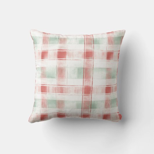 Pink Mint Cream Dots & Bows Christmas   Kussen (Achterkant)