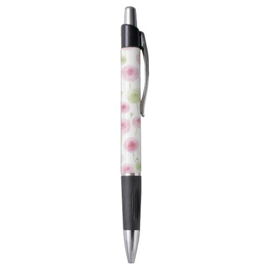 Pink Mint Floral Ranunculus   Pen (Achterkant (Verticaal))