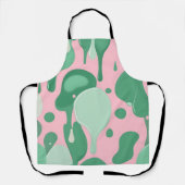 Pink Mint Green Melting Drip Pattern Abstract Schort (Voorkant)