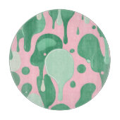 Pink Mint Green Melting Drip Pattern Abstract  Snijplank (Voorkant)