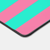 Pink Mint Green Stripes Design Bureaumat (Hoek)