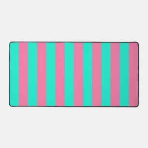 Pink Mint Green Stripes Design Bureaumat