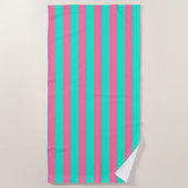 Pink Mint Green Stripes Design Strandlaken (Voorkant)