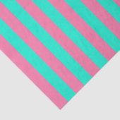 Pink Mint Green Stripes Design Tissuepapier (Detail)