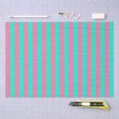 Pink Mint Green Stripes Design Tissuepapier (Craft)