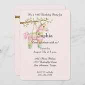 Pink Mint Horse Piñata Birthday Kaart (Voorkant / Achterkant)