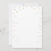 Pink Mint Ice Cream Cone Confetti Verjaardagsuitno Kaart (Achterkant)