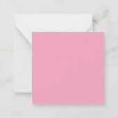Pink & Mint Modern Name Square Gift Tag Notitiekaartje (Achterkant)
