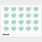 Pink Mint Tribal Aztec Hart Sticker (Vel)