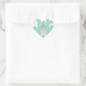 Pink Mint Tribal Aztec Hart Sticker (Tas)