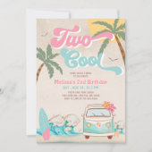 Pink Mint Two Cool Surfen 2e verjaardag Kaart (Voorkant)