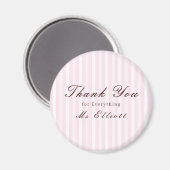 Pink Mist - Personalised Thank You Teacher Magnet (Voorkant / Achterkant)