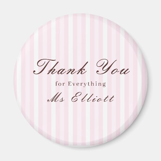 Pink Mist - Personalised Thank You Teacher Magnet (Voorkant)
