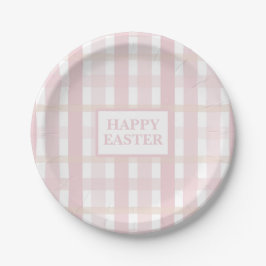 Pink Mix Plaid Papieren Bordje