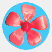 Pink MOD Flower Spring Summer Garden Weddenschap Ronde Sticker (Voorkant)