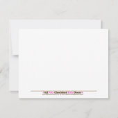 PINK MOD PUPPY Girl Birthday Invitations Kaart (Achterkant)