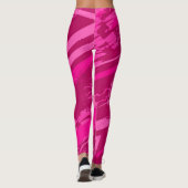 Pink Modern Abstract Sports Pattern Leggings (Achterkant)