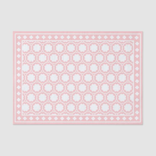 Pink Modern Bone Inlay Decoupage Paper Tissuepapier (Voorkant)