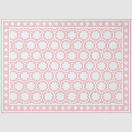 Pink Modern Bone Inlay Decoupage Paper Tissuepapier (Voorkant)