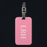 Pink Modern Double Layer Simple Initial Monogram  Bagagelabel<br><div class="desc">ravel is already chaotic enough — your luggage tag shouldn’t be. This modern monogram tag brings a bold, clean look to your suitcase while still giving main-character energy. The design features a classic serif initial with a soft shadow layer, all in a bright modern pink color palette that stands out...</div>