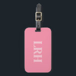 Pink Modern Double Layer Simple Initial Monogram  Bagagelabel<br><div class="desc">ravel is already chaotic enough — your luggage tag shouldn’t be. This modern monogram tag brings a bold, clean look to your suitcase while still giving main-character energy. The design features a classic serif initial with a soft shadow layer, all in a bright modern pink color palette that stands out...</div>