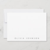 Pink Modern Minimalist Monogram Name Personalized Notitiekaartje (Voorkant)