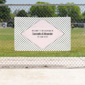 Pink Modern Polka Dots Wedding Spandoek (Insitu)