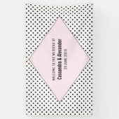 Pink Modern Polka Dots Wedding Spandoek (Verticaal)