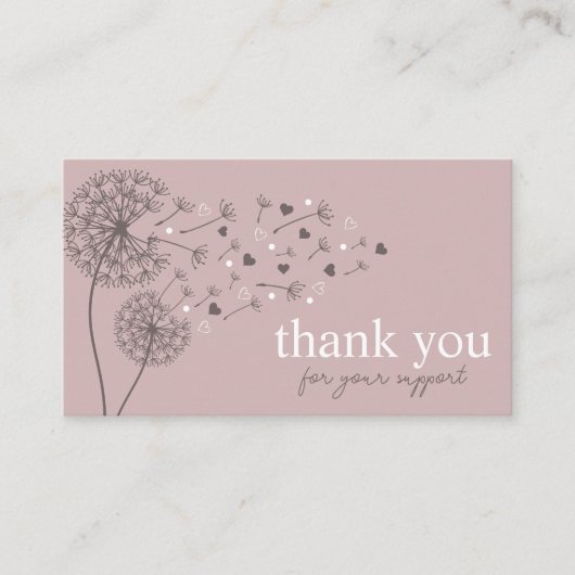 Pink Modern Script QR-code, dank u Visitekaartje (Voorkant)