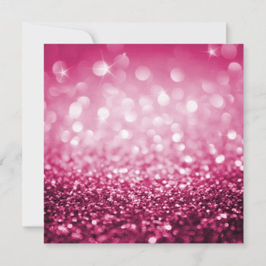 Pink Modern Sparkle Crystals Weddenschap Kaart (Achterkant)