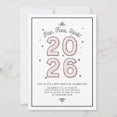 Pink Modern Typografie 2022 Nieuwjaarsfeest Kaart (Voorkant)