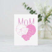 Pink MOM Heart Cats Briefkaart (Staand voorkant)