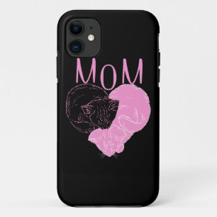 Pink MOM Heart Cats Case-Mate iPhone Case