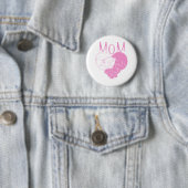 Pink MOM Heart Cats Ronde Button 5,7 Cm (In situ)