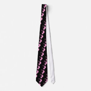 Pink MOM Heart Cats Stropdas