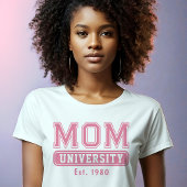Pink Mom University Typografie Moederdag Tri-Blend Shirt