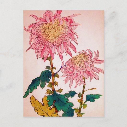 Pink Mondrian Floral Study Briefkaart (Voorkant)