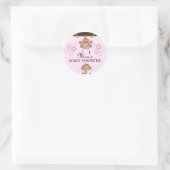 Pink Monkey Baby shower Sticker (Tas)