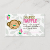 Pink Monkey Luier Raffle Ticket Informatiekaartje (Voorkant)